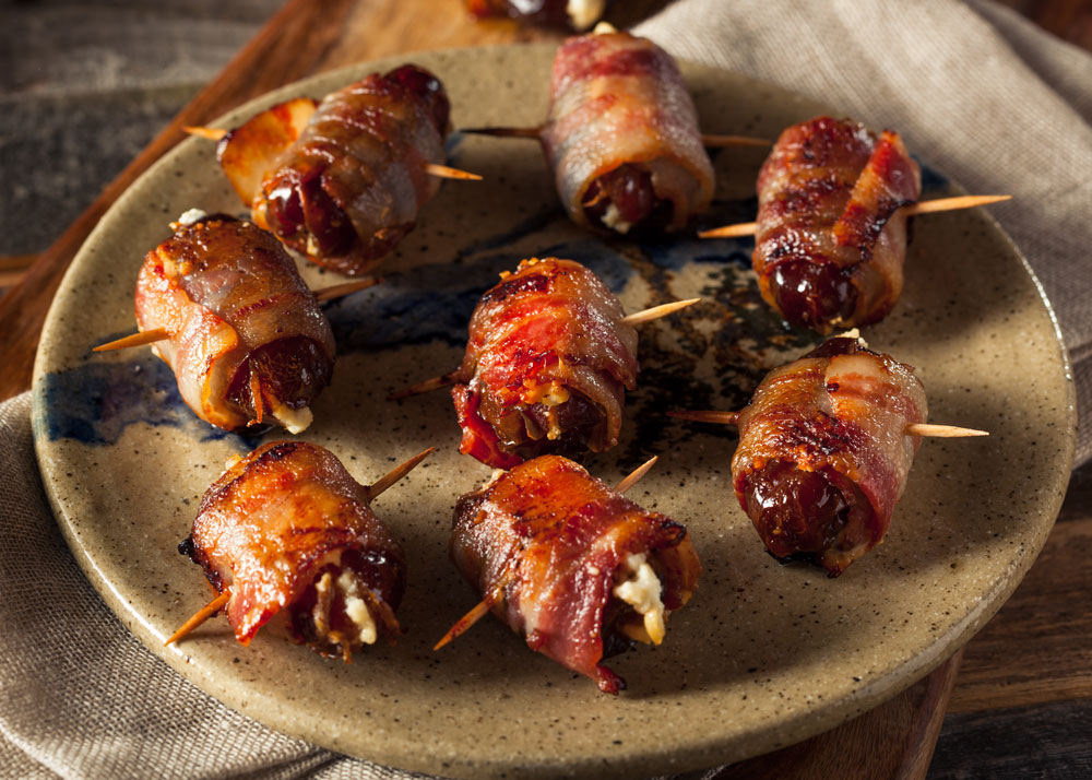 Bacon-Wrapped Chorizo-Stuffed Dates