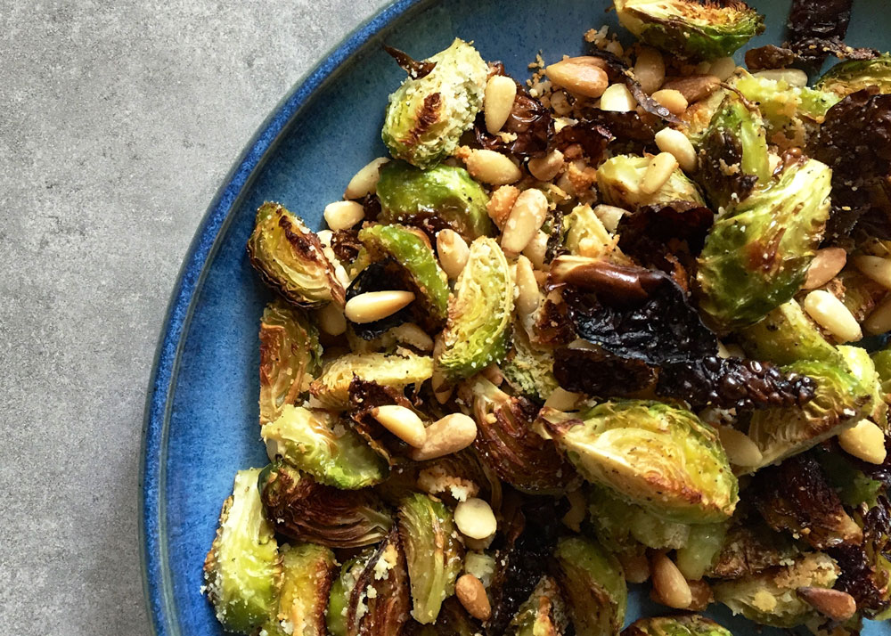 Shaved Brussels Sprouts with Pine Nuts