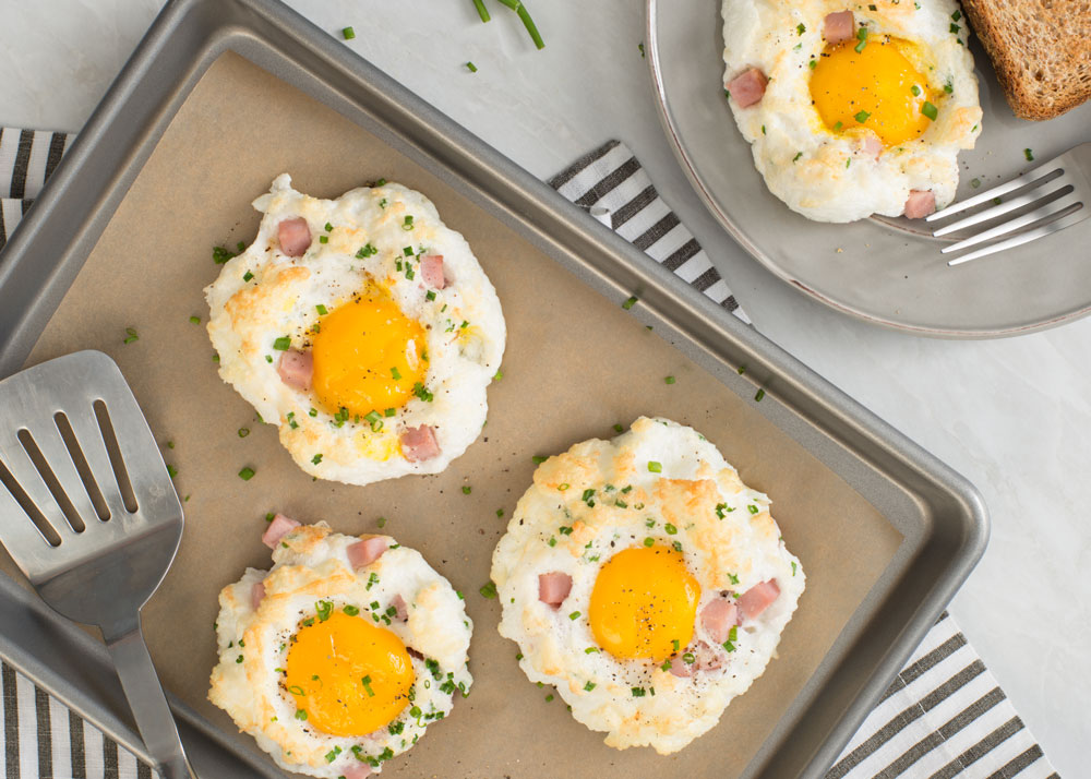 Cloud Eggs with Ham