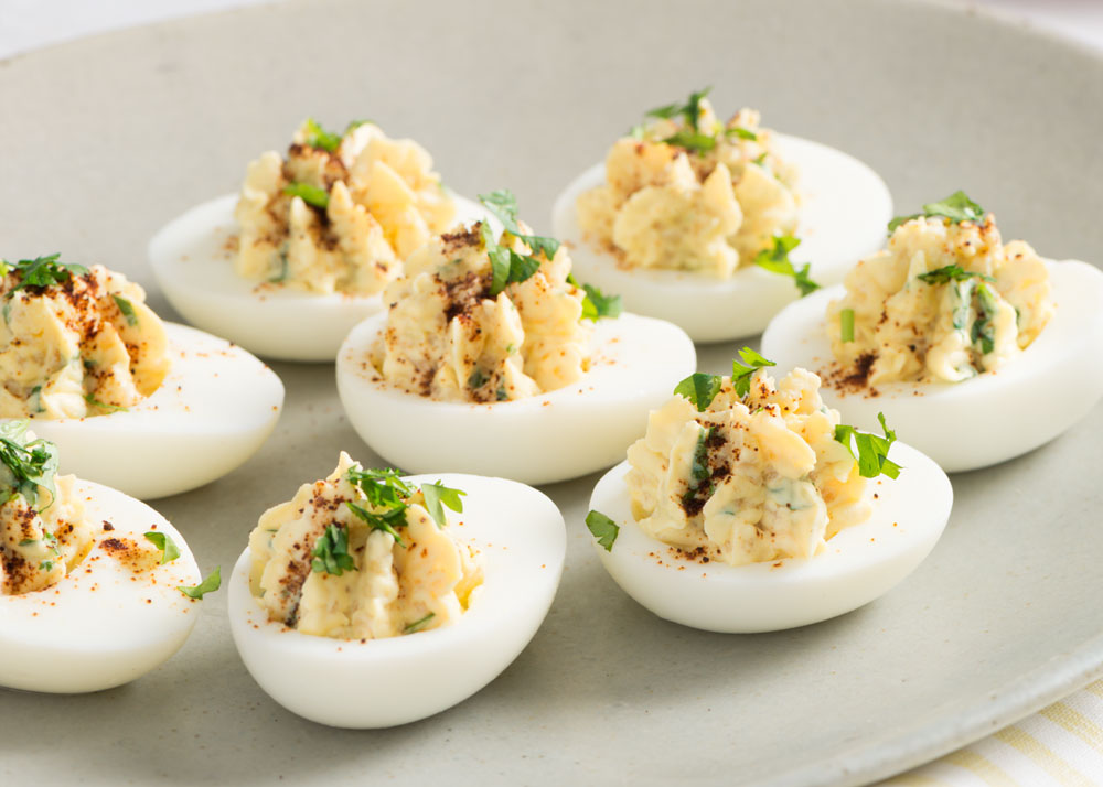 Quinoa and Greek Yogurt Devilled Eggs